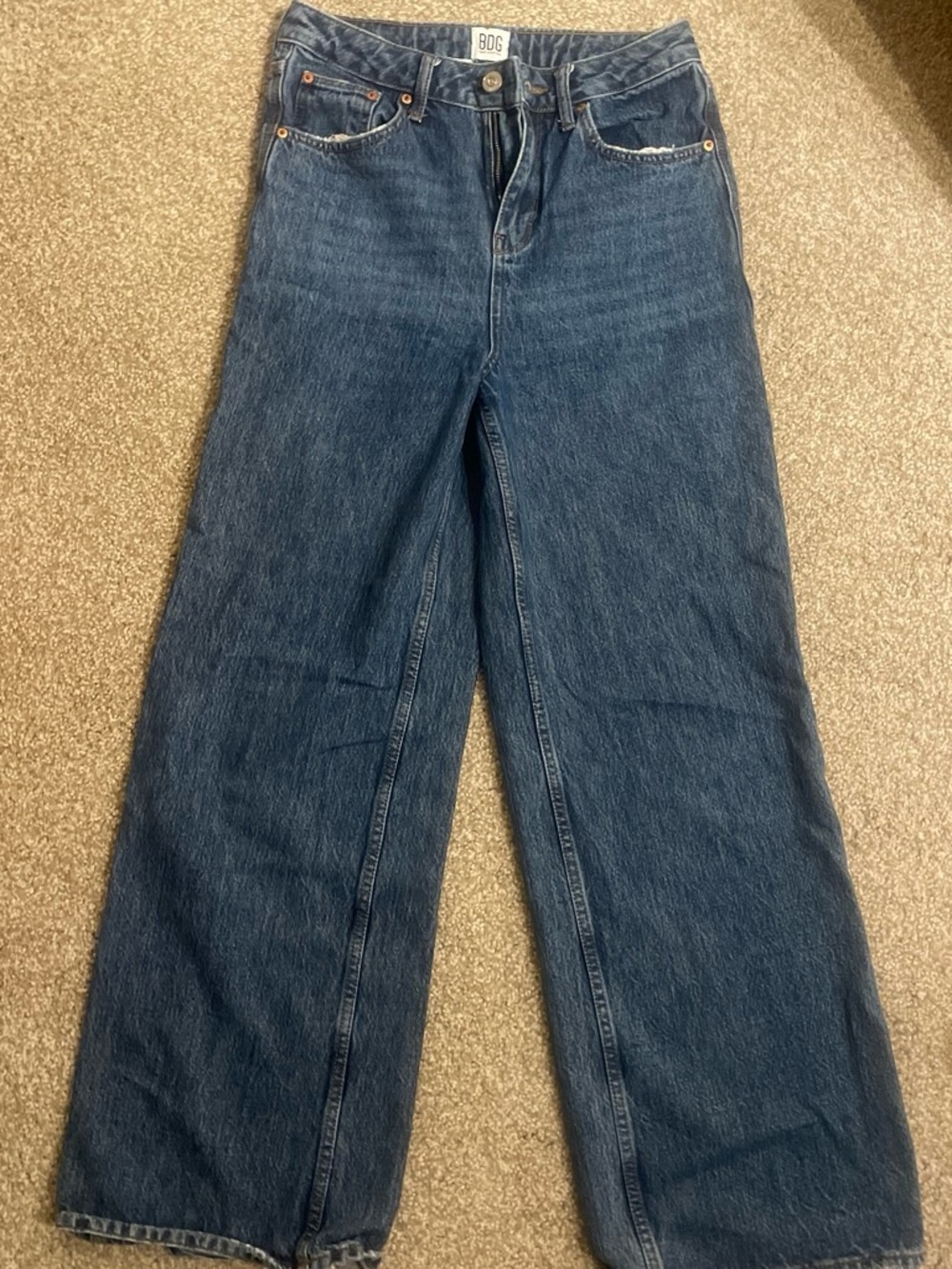 BDG Wide-Leg High-Rise Jeans in Dark Indigo
